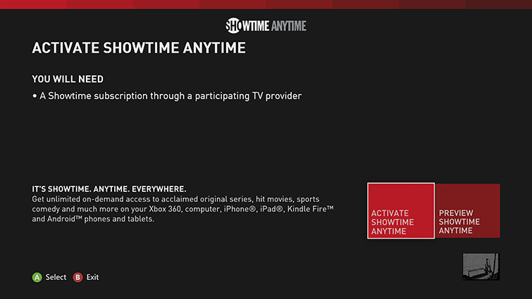 showtime anytime activate code
