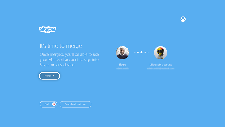 merge skype microsoft account