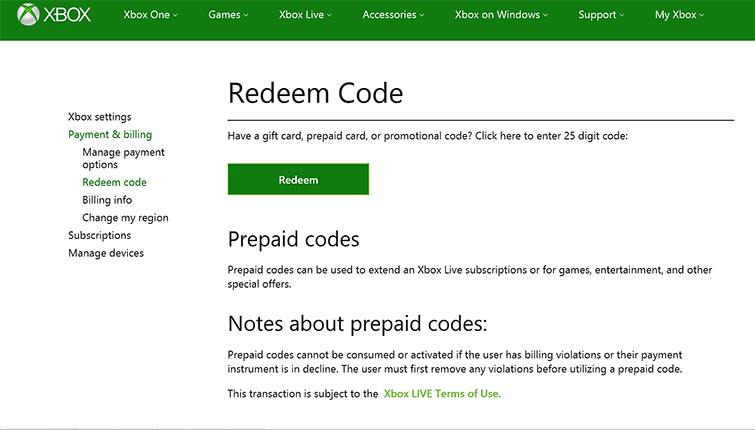 how to redeem xbox game pass code on xbox